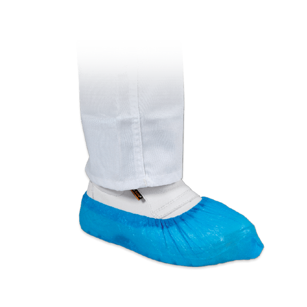 Copriscarpa con elastico alla caviglia in polietilene
