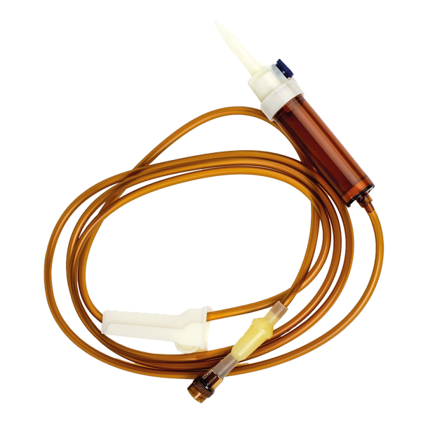 Deflussore Ambrato PVC-Free per Farmaci Fotosensibili