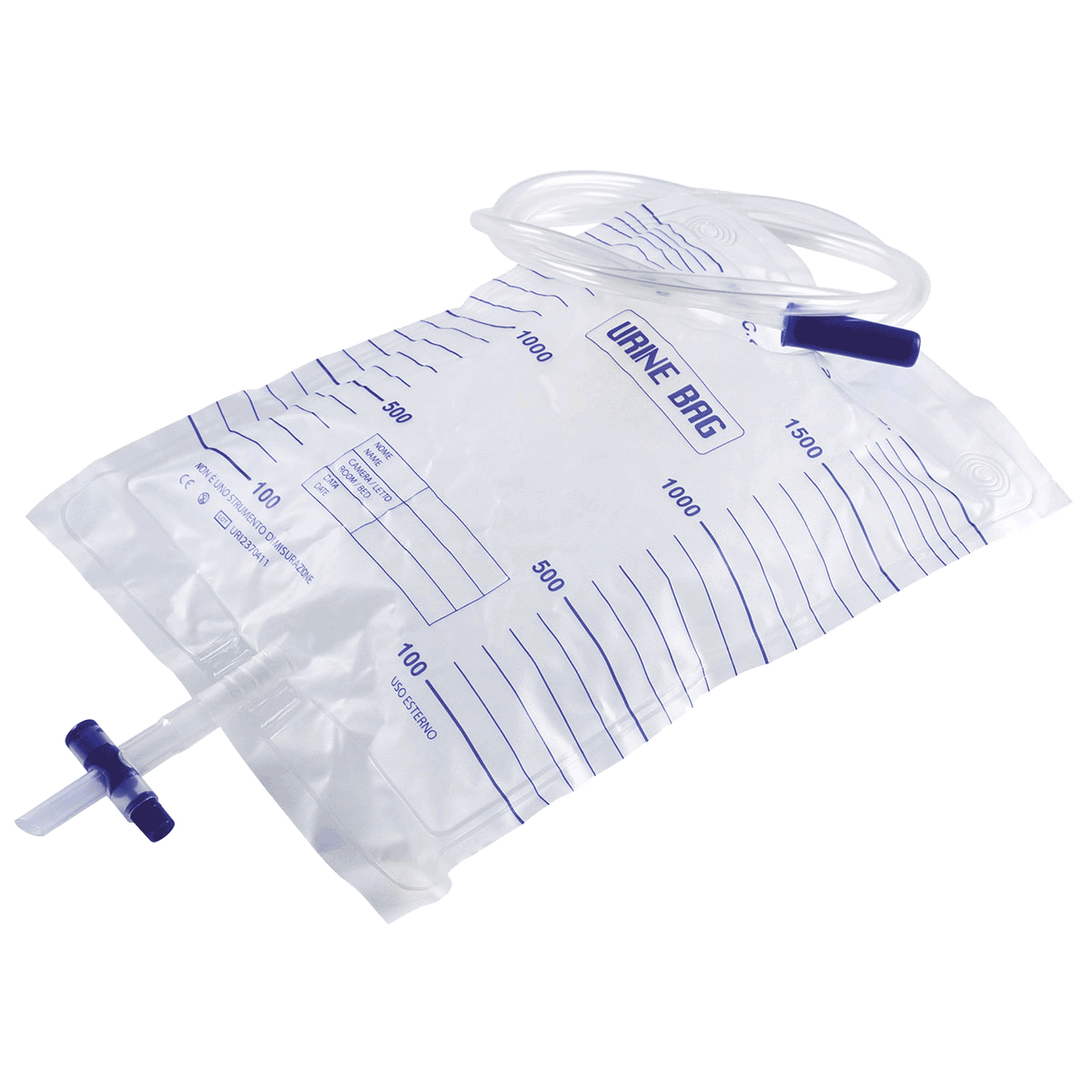 Sacca raccolta liquidi da adulto in PVC senza CLAMP