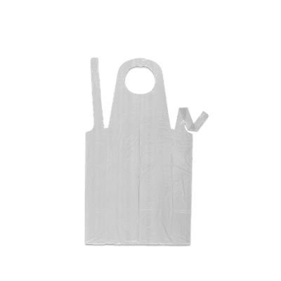 APRON Grembiule di protezione monouso in PE da 20 micron - bianco